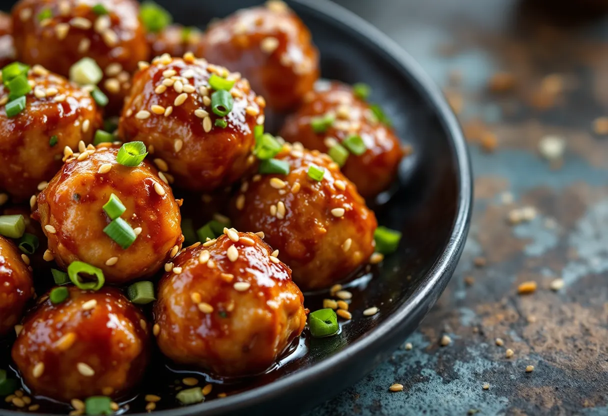 Asian Chicken Meatballs — high-protein GLP-1 recipe, 26g protein per serving