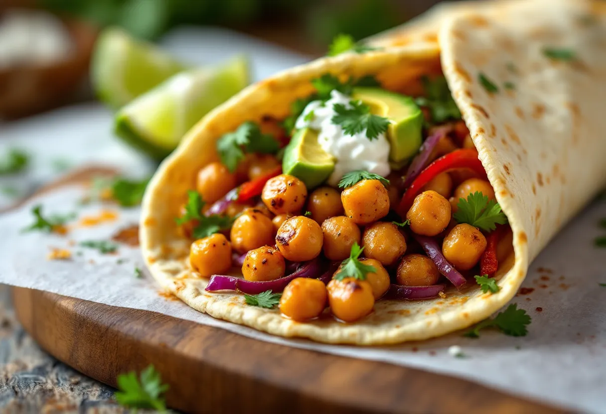 Chickpea Fajitas — high-protein GLP-1 recipe, 13g protein per serving