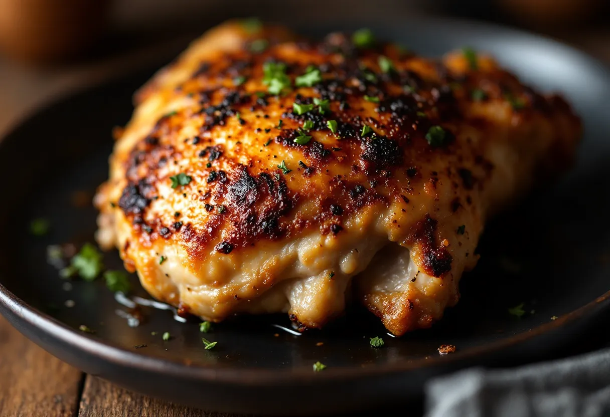 Crispy Baked Chicken Thighs — high-protein GLP-1 recipe, 16g protein per serving