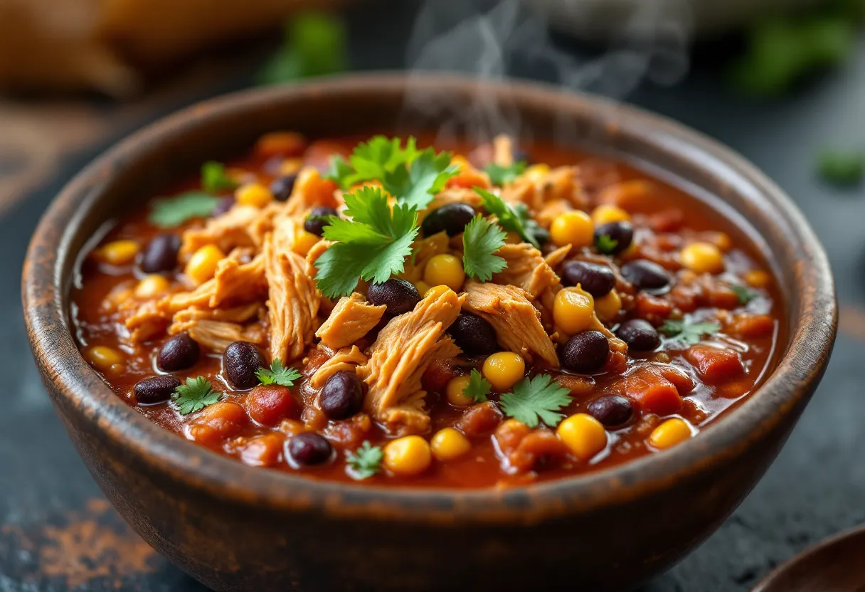 Crock Pot Chicken Taco Chili — high-protein GLP-1 recipe, 21g protein per serving