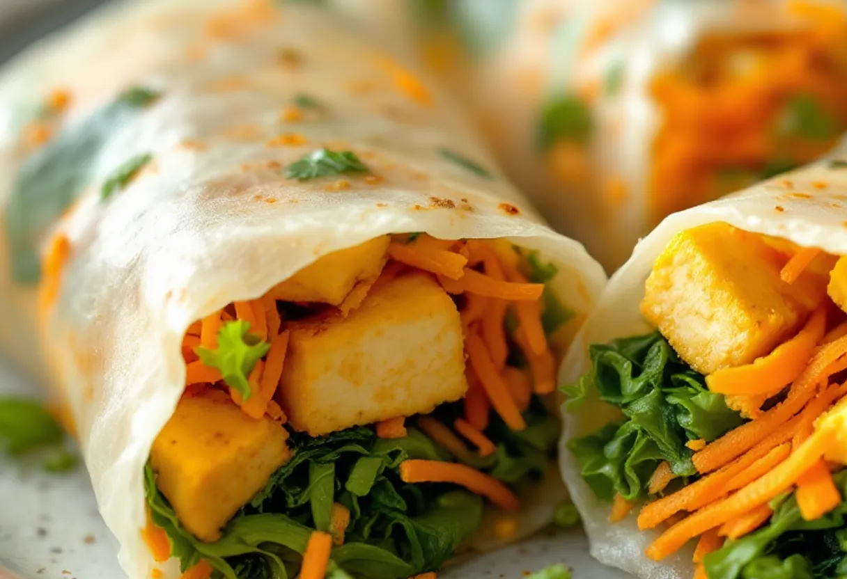 Curried Tofu Summer Rolls (19g Protein) — high-protein GLP-1 recipe, 19g protein per serving