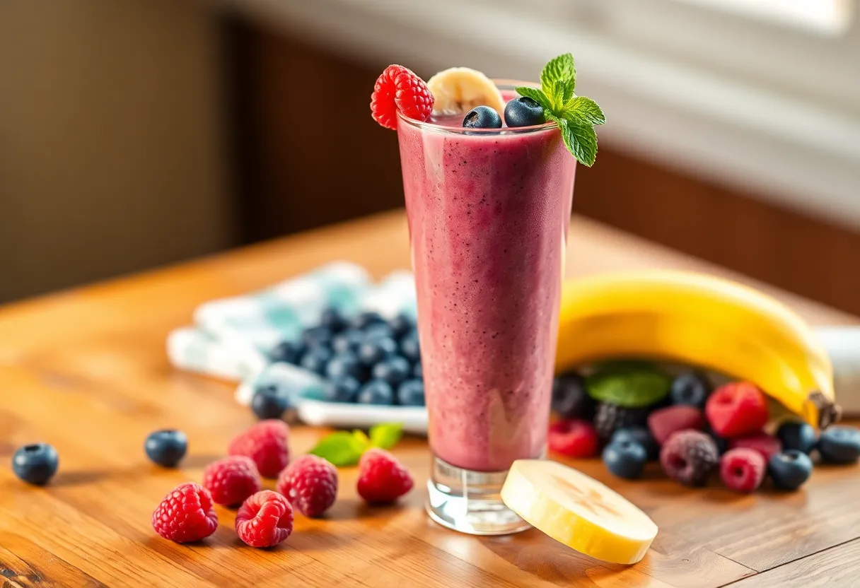 GLP-1 Protein Berry Smoothie (25g Protein) — 25g protein GLP-1 recipe