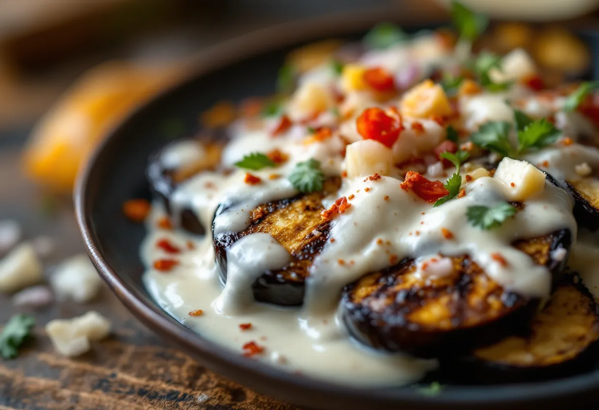Grilled eggplant with coconut milk — high-protein GLP-1 recipe, 11g protein per serving