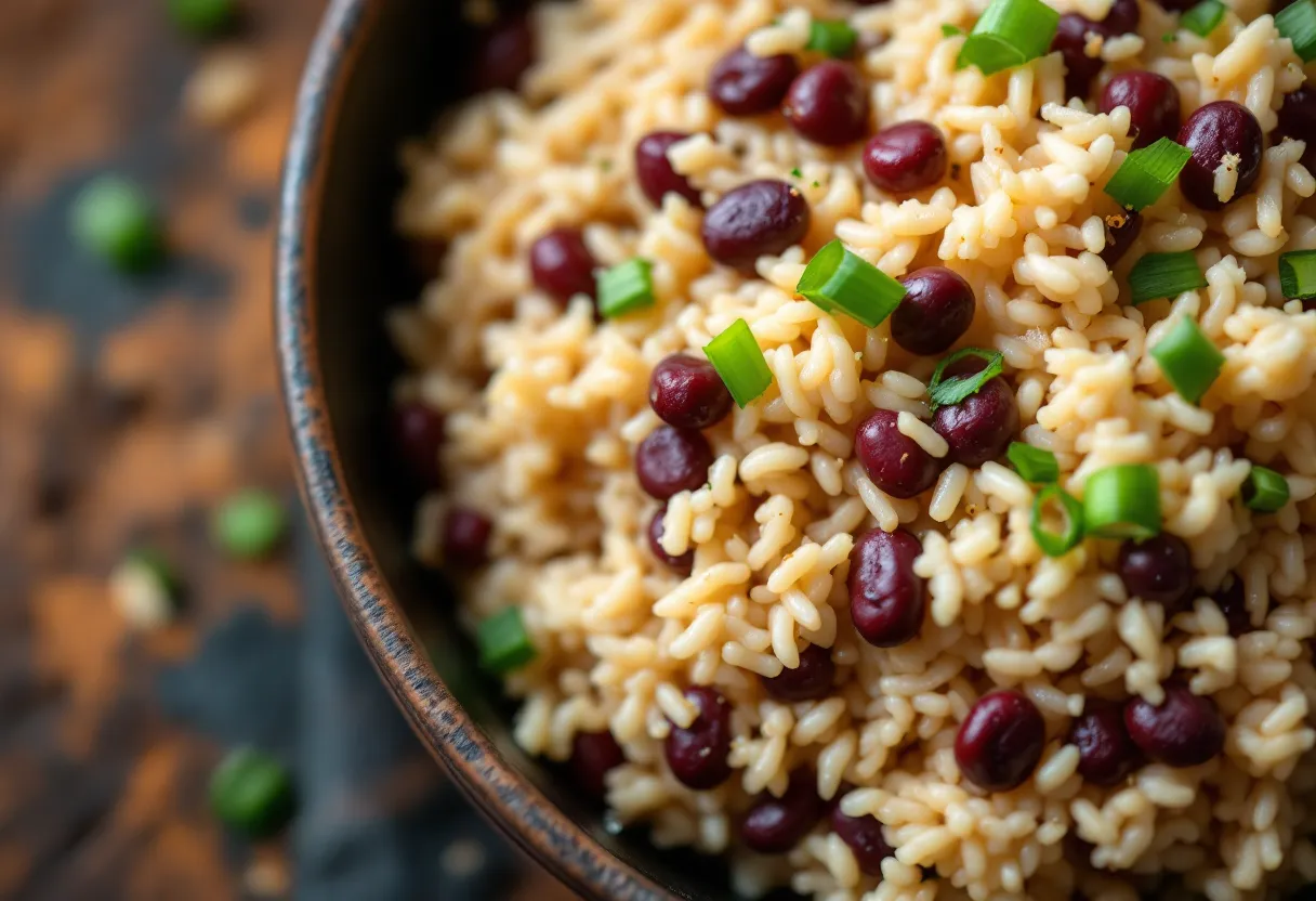 Jamaican Instant Pot Rice and Beans — high-protein GLP-1 recipe, 13g protein per serving