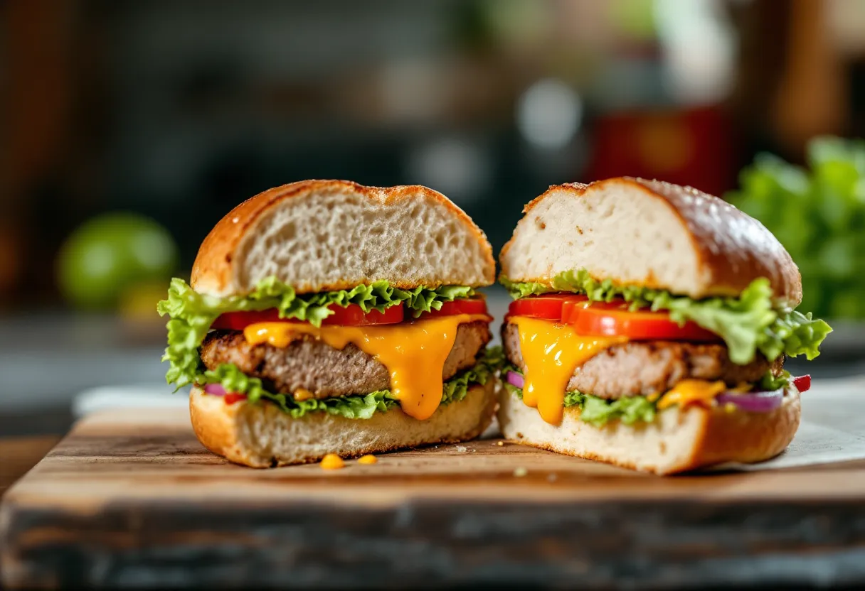 Juicy Lucy (Stuffed Turkey Cheeseburgers) — high-protein GLP-1 recipe, 33g protein per serving