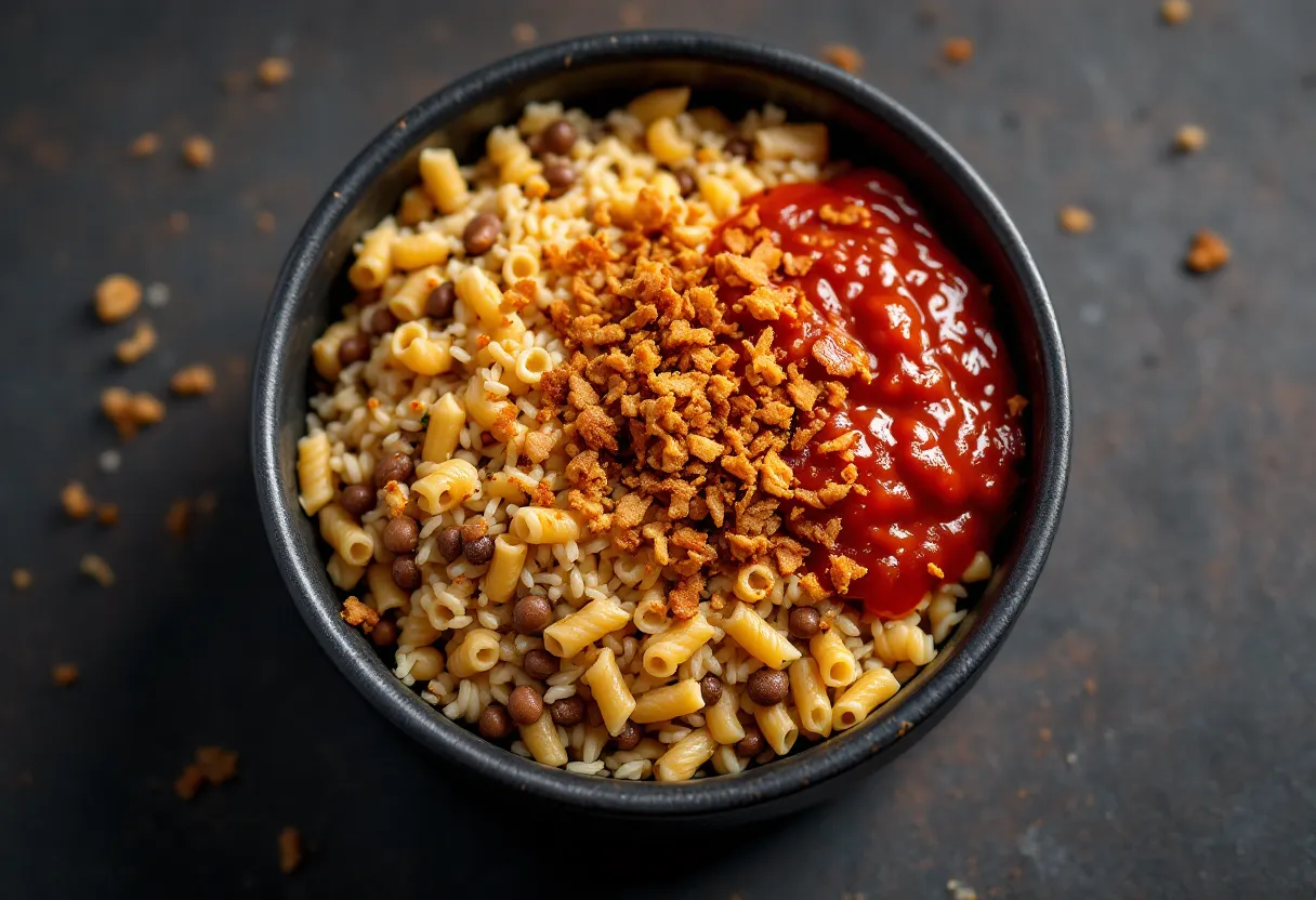 Koshari — high-protein GLP-1 recipe, 29g protein per serving
