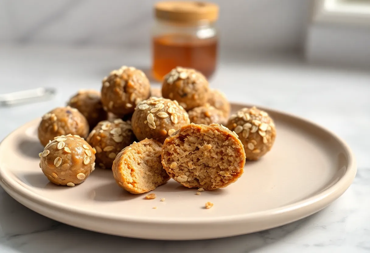 No-Bake Peanut Butter Protein Bites (8g Protein Each) — 8g protein GLP-1 recipe
