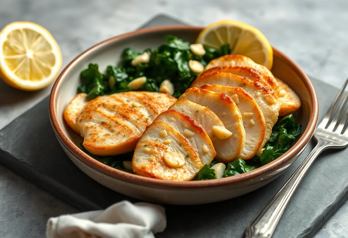 Garlic Butter Chicken & Greens