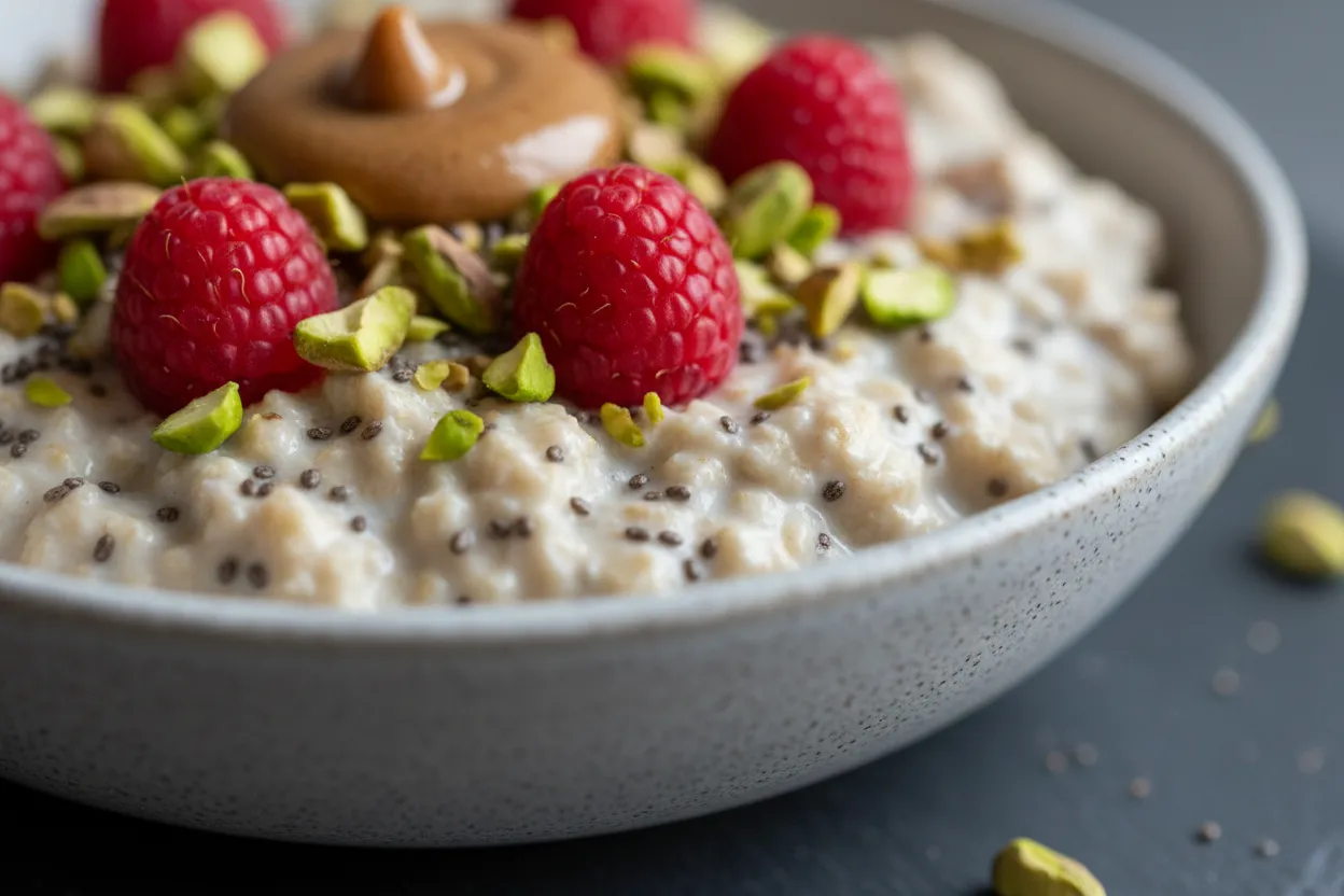 Overnight Oats Protein Bowl — 30g protein GLP-1 bowl recipe