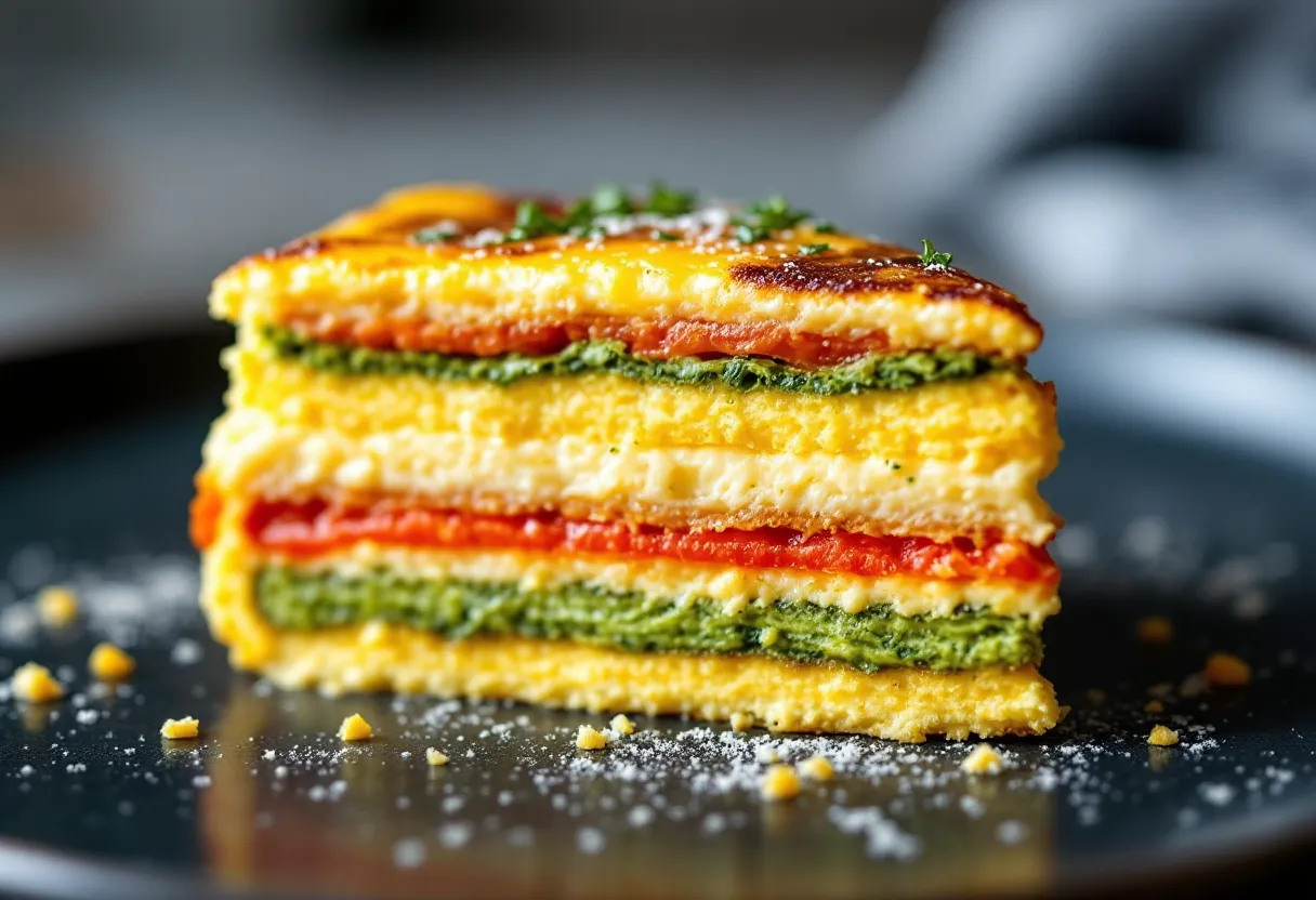 Provençal Omelette Cake — high-protein GLP-1 recipe, 25g protein per serving