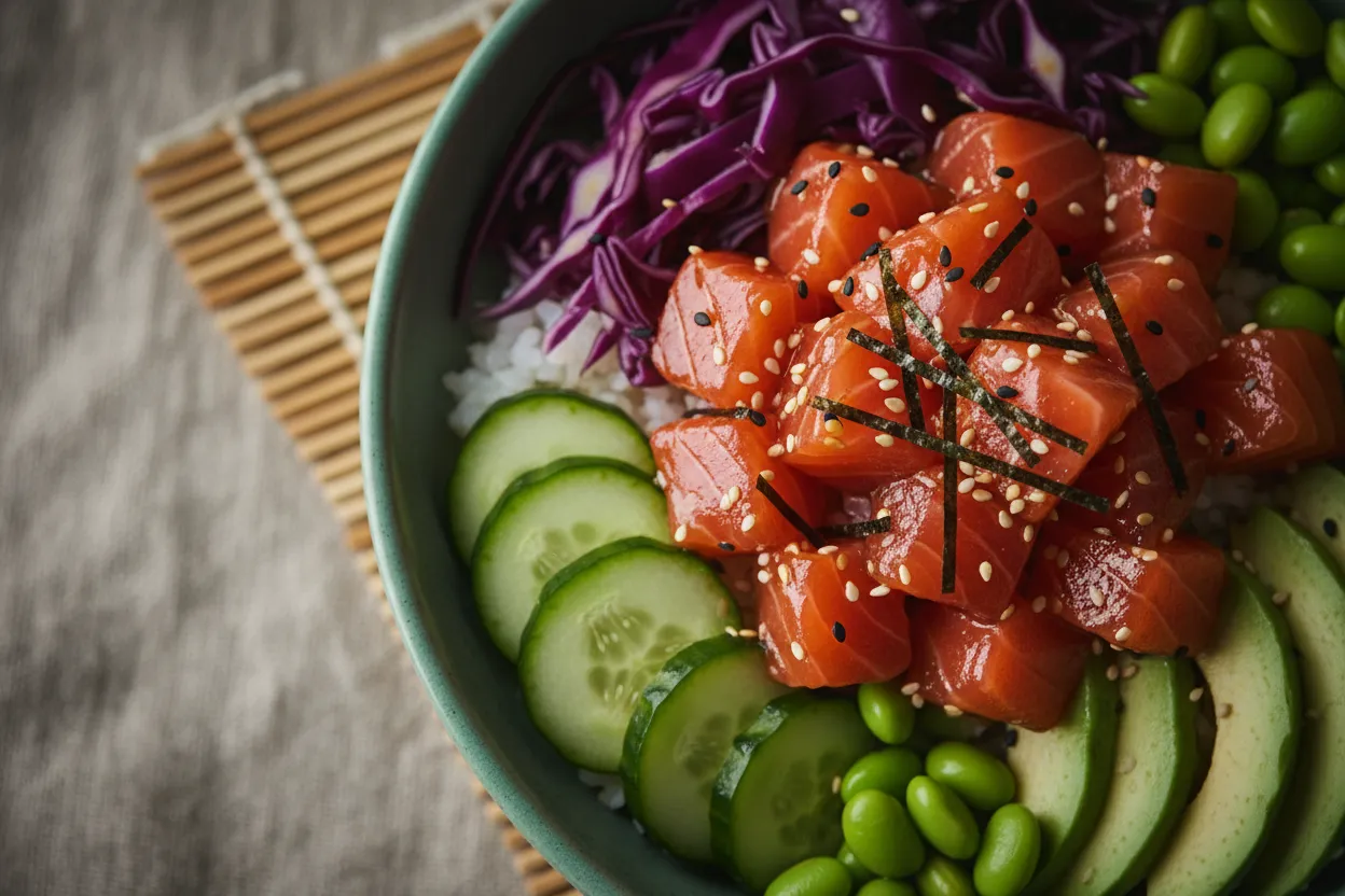 Salmon Poke Bowl — 48g protein GLP-1 bowl recipe