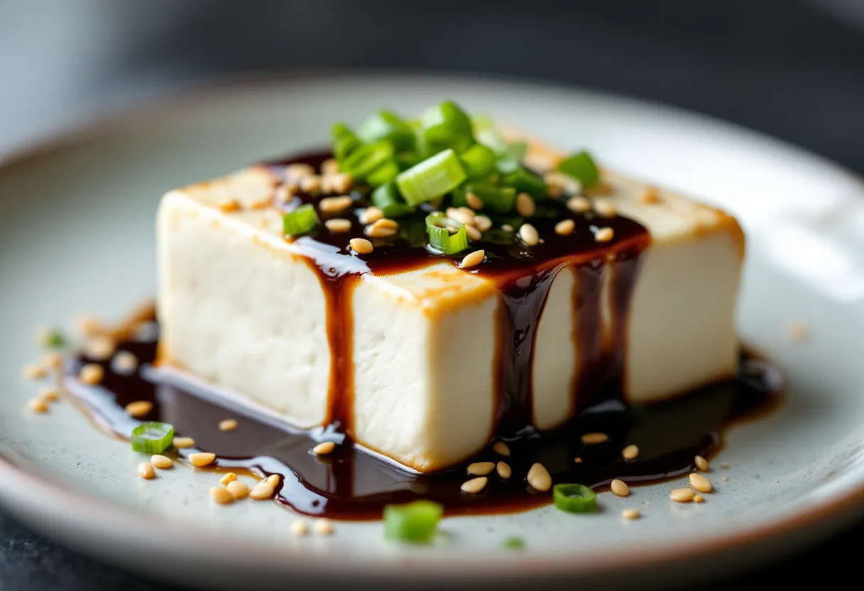Silken Tofu with Sesame Soy Sauce — high-protein GLP-1 recipe, 11g protein per serving