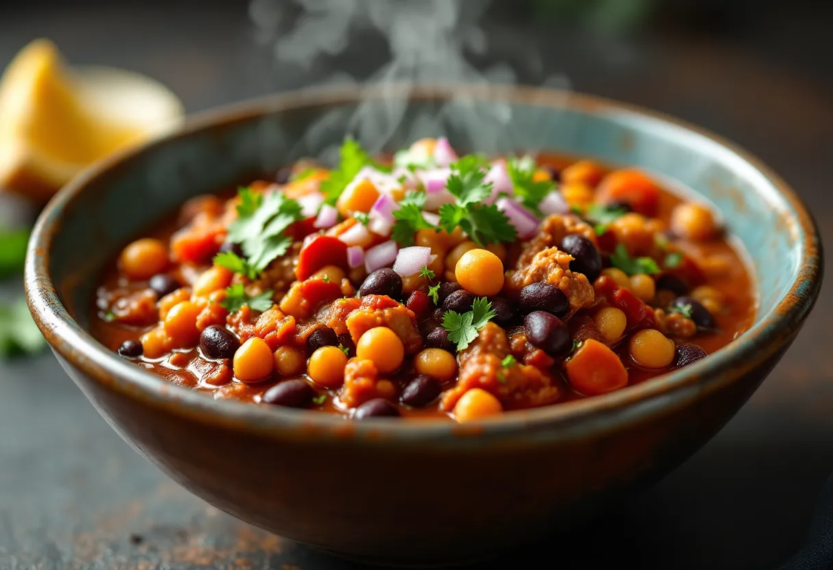Slow Cooker 3-Bean Turkey Chili — high-protein GLP-1 recipe, 20g protein per serving
