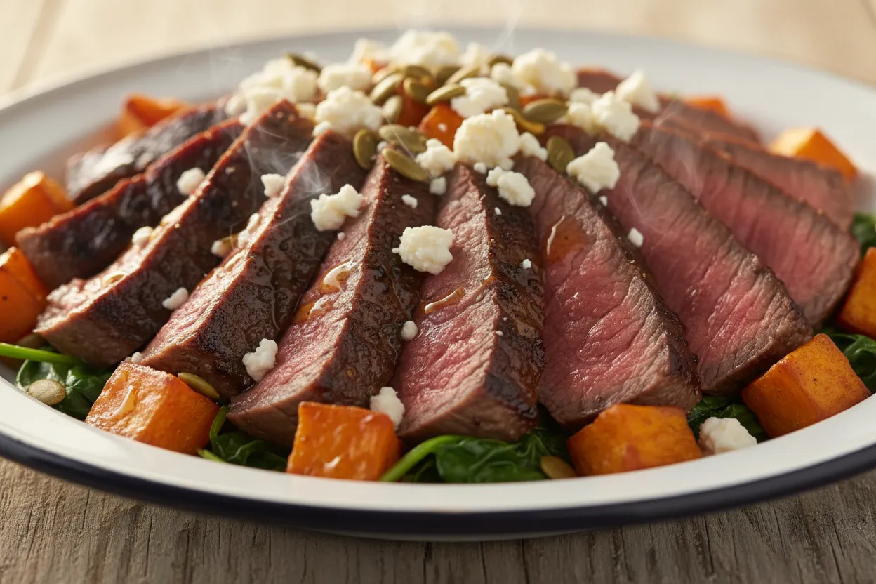 Steak & Sweet Potato Hot Honey Bowl — 39g protein GLP-1 bowl recipe