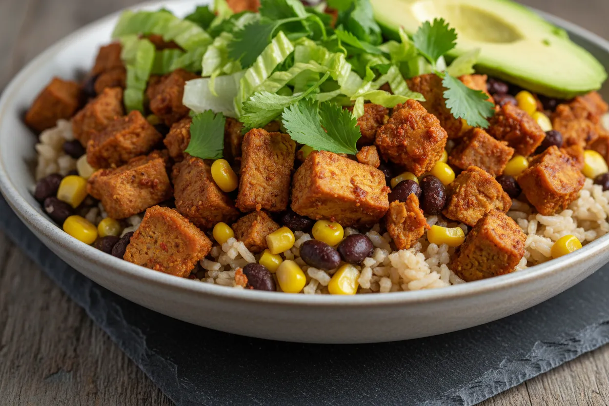 Tempeh Burrito Bowl — 31g protein GLP-1 bowl recipe