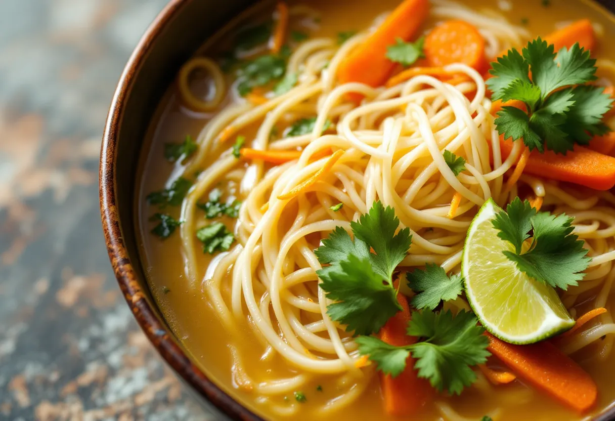 Thai coconut & veg broth — high-protein GLP-1 recipe, 8g protein per serving