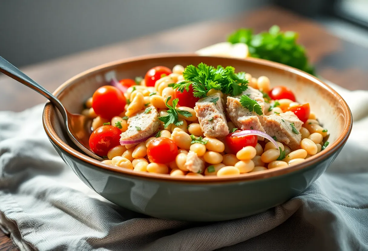 Tuna & White Bean Protein Salad (32g Protein, High Fibre) — 32g protein GLP-1 recipe