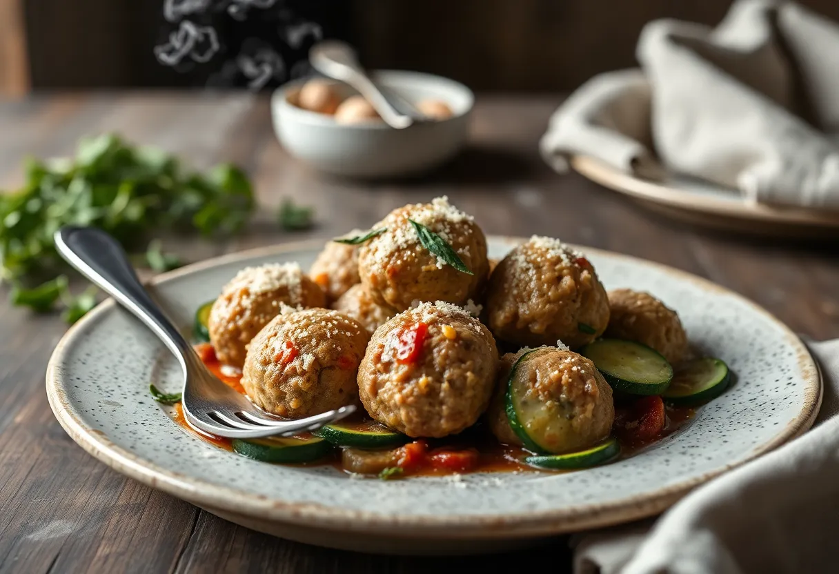 Turkey Meatballs & Courgette