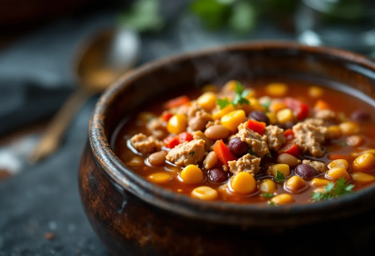 Turkey Taco Soup — high-protein GLP-1 recipe, 22g protein per serving