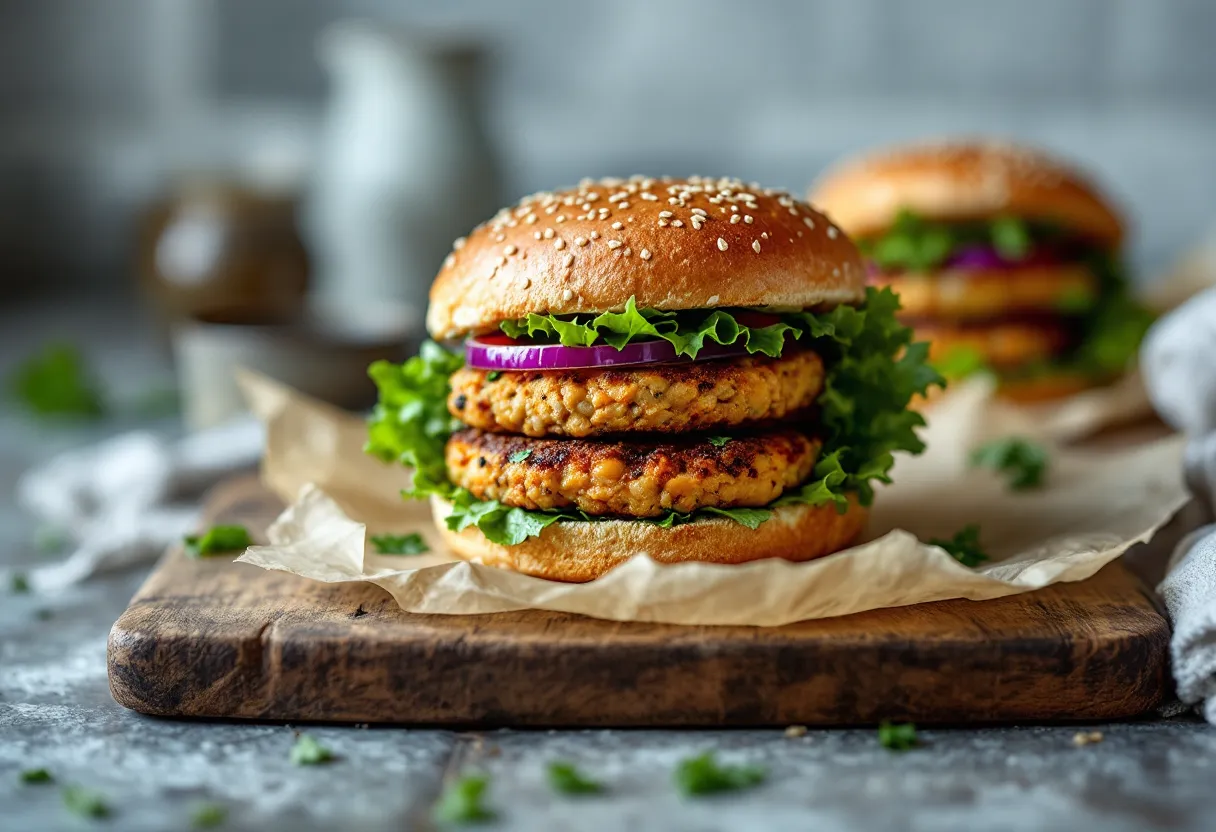 Tuscan White Bean Burgers (18g Protein) — high-protein GLP-1 recipe, 18g protein per serving