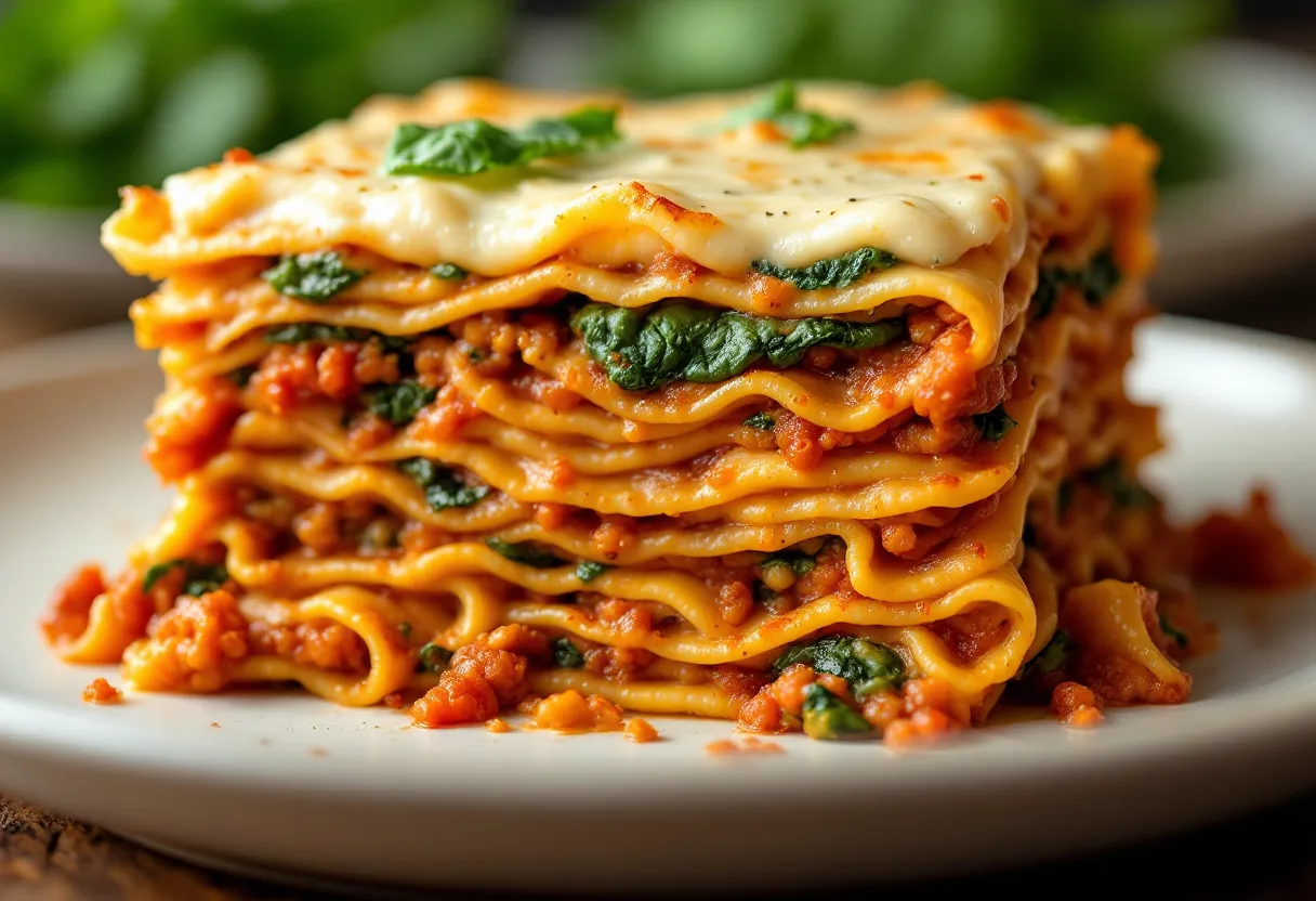 Vegan Lasagna — high-protein GLP-1 recipe, 23g protein per serving