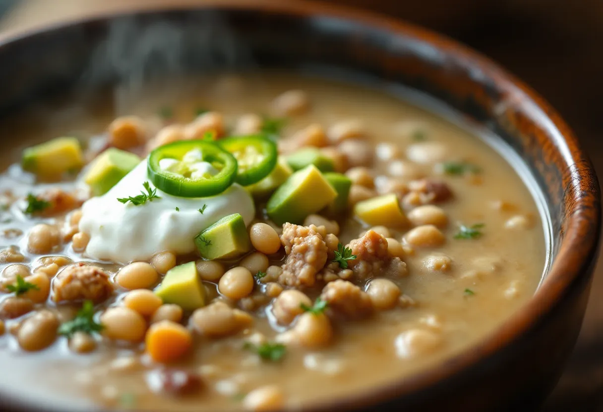 White Bean Turkey Chili — high-protein GLP-1 recipe, 30g protein per serving